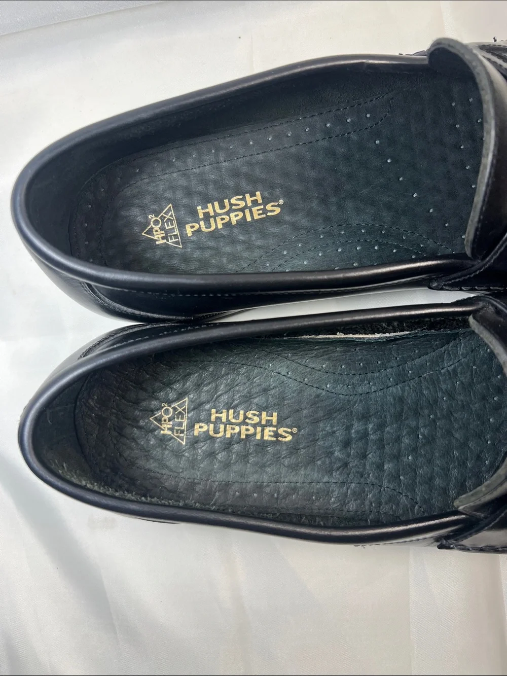 Hush Puppies Black Leather Tassel Loafers for Men